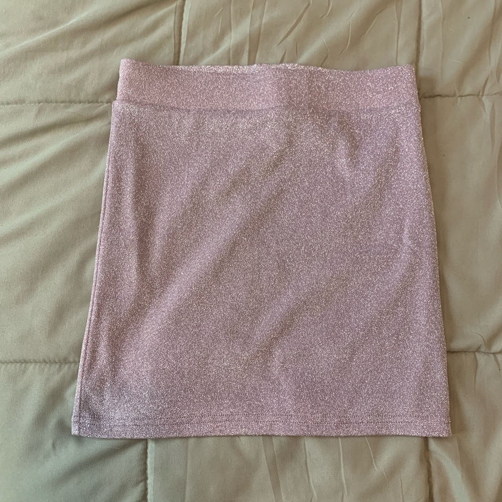 Sparkly Pink/Purple Forever 21 Bodycon Mini Skirt, size S